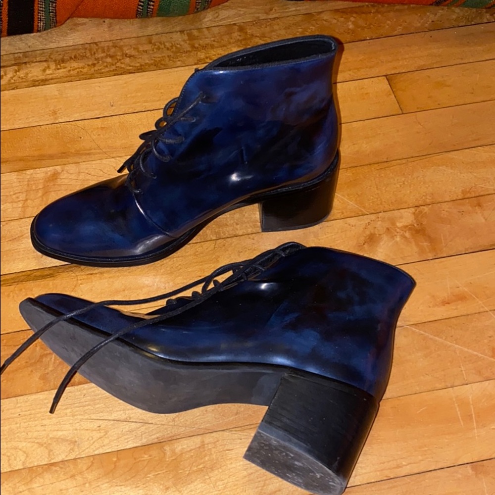 JEFFERY CAMPBELL SHINY BLUE 2 in HEEL